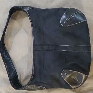 All black Coach shoulder bag